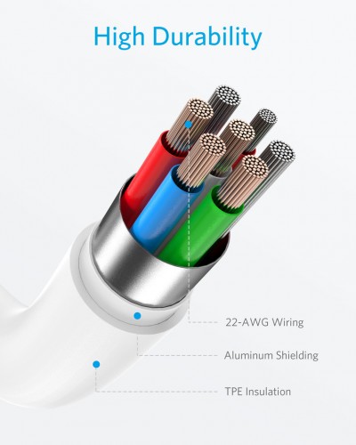 Anker TYPE C TO MFI LIGHTNING CABLE (3FT/0.9 MTS)