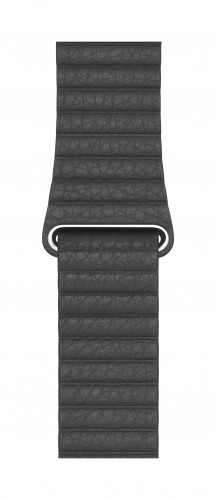 Apple Watch 44mm Black Leather Loop - Large