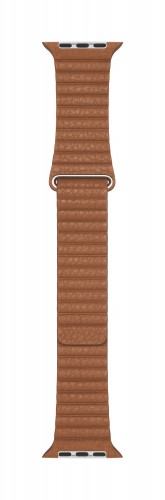 Apple Watch 44mm Saddle Brown Leather Loop - Medium