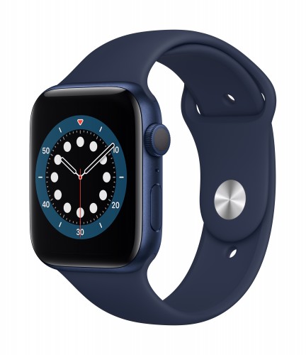 Apple Watch Series 6 GPS, 40mm Blue Aluminium Case with Deep Navy Sport Band - Regular | Unicorn Store