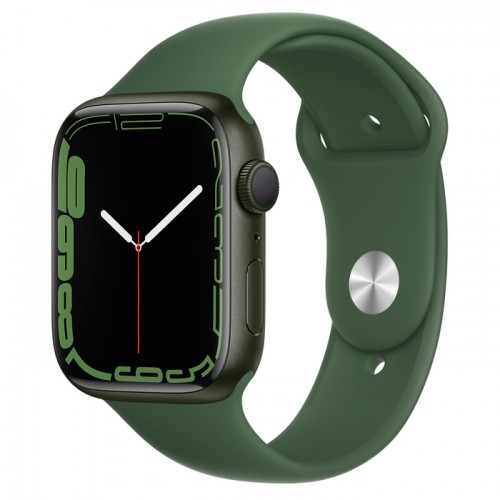 Apple Watch Series 7 GPS, 41mm Green Aluminium Case with Clover Sport Band - Regular