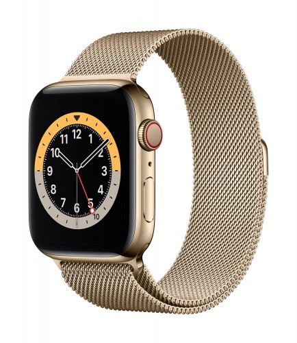 Apple Watch Series 6 GPS + Cellular, 40mm Gold Stainless Steel Case with Gold Milanese Loop