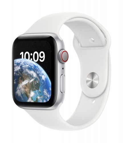 Apple Watch SE GPS + Cellular 40mm Silver Aluminium Case with White Sport Band - Regular