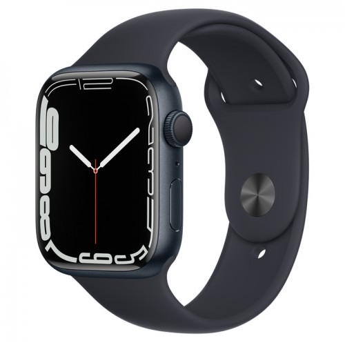 Apple Watch Series 7 GPS + Cellular, 41mm Midnight Aluminium Case with Midnight Sport Band - Regular
