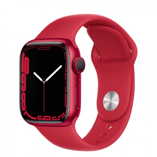 Apple Watch Series 7 GPS, 41mm (PRODUCT)RED Aluminium Case with (PRODUCT)RED Sport Band - Regular