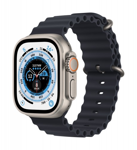 Apple Watch Ultra GPS + Cellular, 49mm Titanium Case with Midnight Ocean Band | Unicorn Store