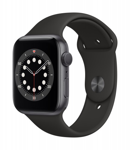Apple Watch Series 6 GPS, 40mm Space Gray Aluminium Case with Black Sport Band - Regular